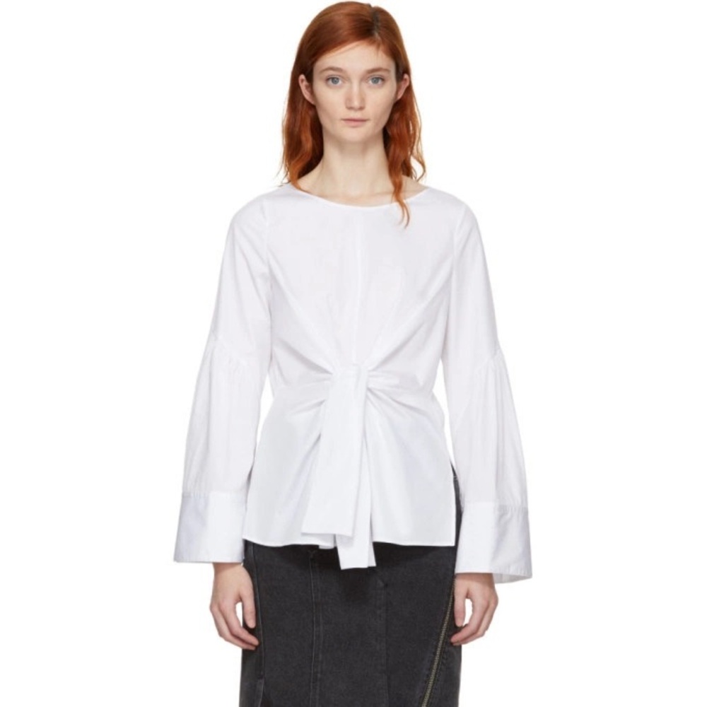 3.1 Phillip Lim Blue Tie-Front Blouse